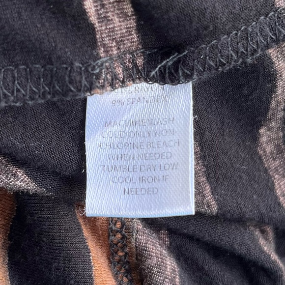 •LOFT• Tiger Stripe Draped Neckline Mini Dress - Size Medium - Picture 5 of 6